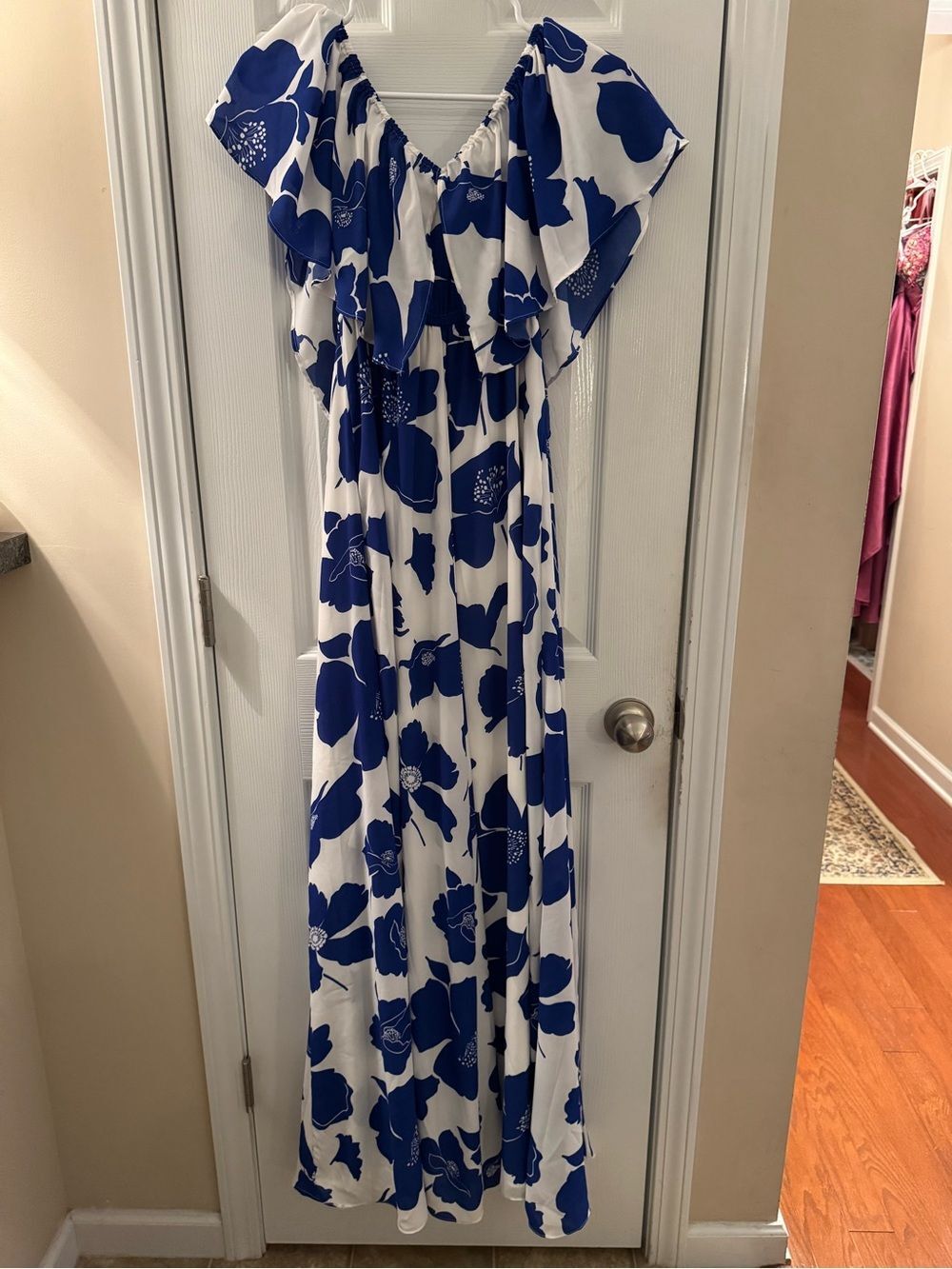 NEW Sugarlips Floral Maxi Off Shoulder Dress Sz S Boho Coastal Granddaughter - Picture 5 of 13